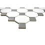 MOSAIK OCTAGON WHITE METALL 29,5X29,5CM PRIS PER ARK