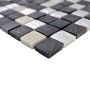 MOSAIK SQUARE GREY/BLACK 30X30CM PRIS PER ARK