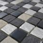 MOSAIK SQUARE GREY/BLACK 30X30CM PRIS PER ARK