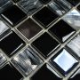MOSAIK DIAMOND SQUARE MIX BLACK GLASS PRIS PER ARK