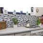 MOSAIK SJÄLVHÄFTANDE VINYL CALM SILVER OBLONG 4 25.5X23.6CM