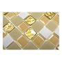 MOSAIK WELSCHEIT SJÄLVHÄFTANDE GULD/VIT/MATT 2,3X2,3 CM PRIS PER ARK