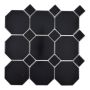 MOSAIK OCTA SVART MATT 9,7/3,4 CM PRIS PER ARK
