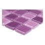 KRISTALLMOSAIK SQUARE MIX VIOLETT 2,5X2,5 CM PRIS PER ARK