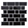 MOSAIK METRO BLANK MIX SVART 4.5X4.5 CM