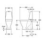 TOALETT GUSTAVSBERG NAUTIC 1546 HÖG MODELL HYGIENIC FLUSH