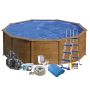 POOL SWIM & FUN RUND KIT 17450L Ø460CM NATUR