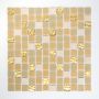 MOSAIK WELSCHEIT SJÄLVHÄFTANDE GULD/VIT/MATT 2,3X2,3 CM PRIS PER ARK