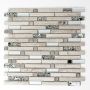 MOSAIK INTERLOCK CRYSTAL MIX VIT 30X30CM PRIS PER ARK