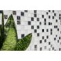 MOSAIK SQUARE CRYSTAL MIX VIT 1,5X1,5CM PRIS PER ARK