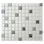 MOSAIK CLASSIC VIT/GRÅ/SVART BLANK 30,5X30,5CM PRIS PER ARK