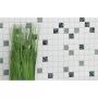 MOSAIK CLASSIC VIT/GRÅ/SVART BLANK 30,5X30,5CM PRIS PER ARK