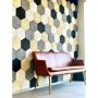 AKUSTIKPANEL FIBROTECH HEXAGON BOX 289X250MM 18ST SVART 
