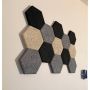 AKUSTIKPANEL FIBROTECH HEXAGON BOX 289X250MM 18ST SVART 