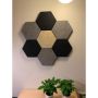 AKUSTIKPANEL FIBROTECH HEXAGON BOX 289X250MM 18ST SVART 