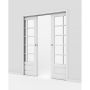 SKJUTDÖRR DUBBEL INFÄLLD LONDON GLAS 15X21 INBYGGNADSKARM