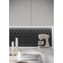 KITCHENBOARD FIBO BLACK HEXAGON  2024-KM71 