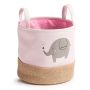 FÖRVARINGSKORG ZELLER ELEFANT POLYESTER ROSA Ø25X25 CM