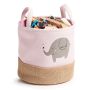 FÖRVARINGSKORG ZELLER ELEFANT POLYESTER ROSA Ø25X25 CM