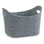 FÖRVARINGSKORG ZELLER FILT OVAL GRÅ 31,5X19X21 CM
