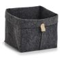 FÖRVARINGSKORG ZELLER FILT ANTRACIT 24X24X25 CM
