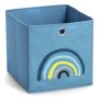 FÖRVARINGSKORG ZELLER BLÅ REGNBÅGE 28X28 CM