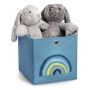FÖRVARINGSKORG ZELLER BLÅ REGNBÅGE 28X28 CM