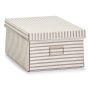 FÖRVARINGSLÅDA ZELLER STRIPES KARTONG BEIGE 36X25 CM