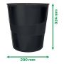 PAPPERSKORG LEITZ RECYCLE 15 L SVART