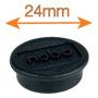 MAGNET NOBO 24 MM 10 ST SVART 