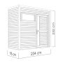 ATTEFALLSHUS BERTILO CUBUS 1 ANTRACIT 2,7M²