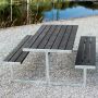 TRÄDGÅRDSMÖBEL HORTUS BORD/BÄNKSET LOKE SVART GRUNDMÅLAD 180X185 CM