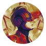 VÄGGDEKAL KOMAR DOT AVENGER CAPTAIN MARVEL 125CM