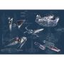 FOTOTAPET KOMAR STAR WARS BLUEPRINT DARK 400X280CM