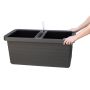 SJÄLVVATTNANDE BLOMLÅDA DUO 78CM ANTRACIT