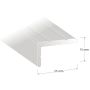 TRAPPNOS STANDARD SILVER 15X25X1000MM
