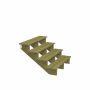 TERRASSTRAPPA PLUS 4 TRAPPSTEG 34,2° TRYCKIMPREGNERAD 101X71X120CM
