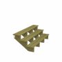 TERRASSTRAPPA PLUS 3 TRAPPSTEG 34,2° TRYCKIMPREGNERAD 75X51X180CM