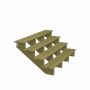 TERRASSTRAPPA PLUS 4 TRAPPSTEG 34,2° TRYCKIMPREGNERAD 101X71X180CM