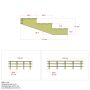 TERRASSTRAPPA PLUS 3 TRAPPSTEG 19° TRYCKIMPREGNERAD 118X42X180CM
