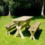 TRÄDGÅRDSMÖBEL PLUS BORD/BÄNKSET NOSTALGI TRYCKIMPREGNERAT