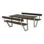 TRÄDGÅRDSMÖBEL PLUS BORD/BÄNKSET WEGA MED 2 RYGGSTÖD PLAST 177X185X76/45CM