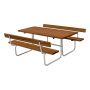 TRÄDGÅRDSMÖBEL PLUS CLASSIC BORD/BÄNKSET 2 RYGGSTÖD TEAK
