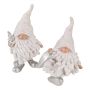 HALKANDE TOMTE 15,8CM VIT/SILVER