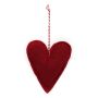 JULGRANSDEKORATION HJÄRTA 10CM RÖD  