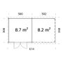 STUGA PALMAKO ELLA  8,7+8,2M² 