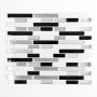 MOSAIK SJÄLVHÄFTANDE VINYL CALM SILVER OBLONG 4 25.5X23.6CM