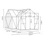 VÄXTHUS VITAVIA SIRIUS 13000 ALU/GLAS 13M² 