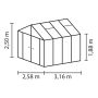 VÄXTHUS VITAVIA POSEIDON 8100 POLY/ALU SVART 8,1M² 