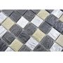 MOSAIK SQUARE GREY/BLACK 30X30CM PRIS PER ARK